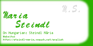 maria steindl business card